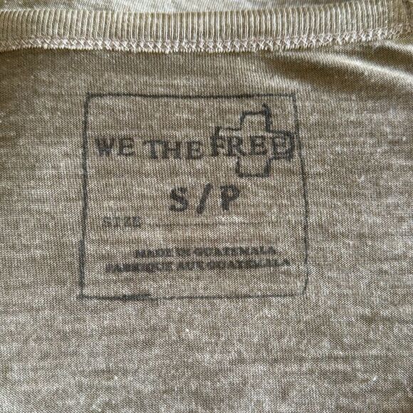 Free People We The Free Top Free Fallin Burnout Tissue Tee. Fatigue. Small - Picture 6 of 6